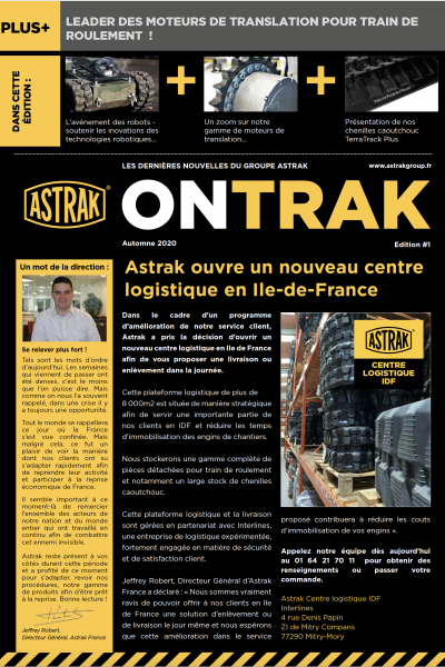1 Newsletter OnTrak Première édition d'OnTrak