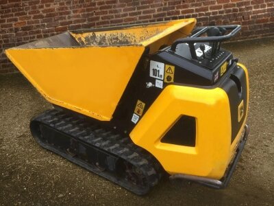 Mini dumper jaune sur chenille caoutchouc